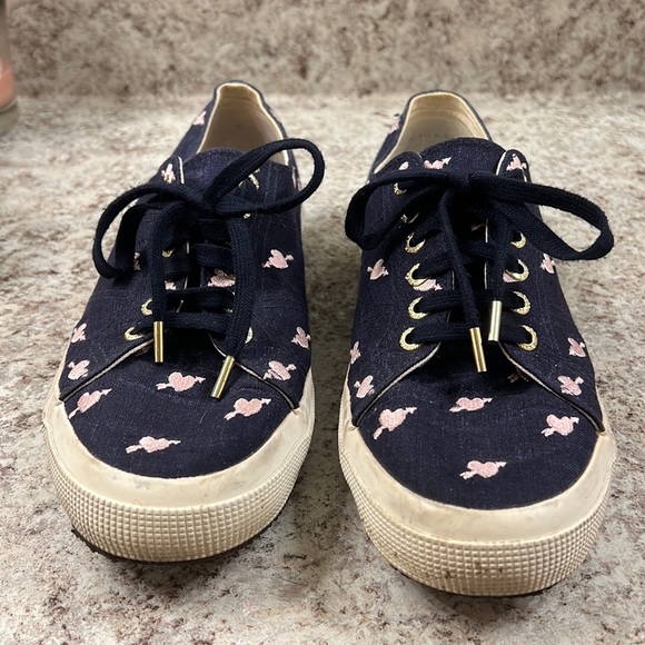 Superga Shoes - Superga navy heart sneakers